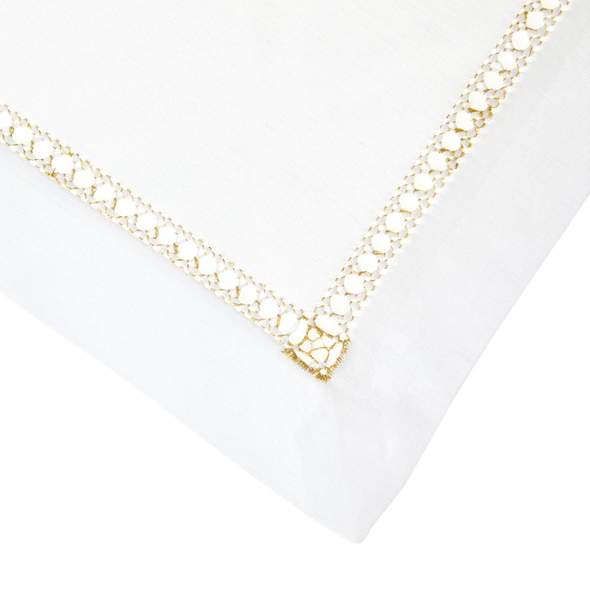 Nina Campbell Hemstitch Placemat Gold close up