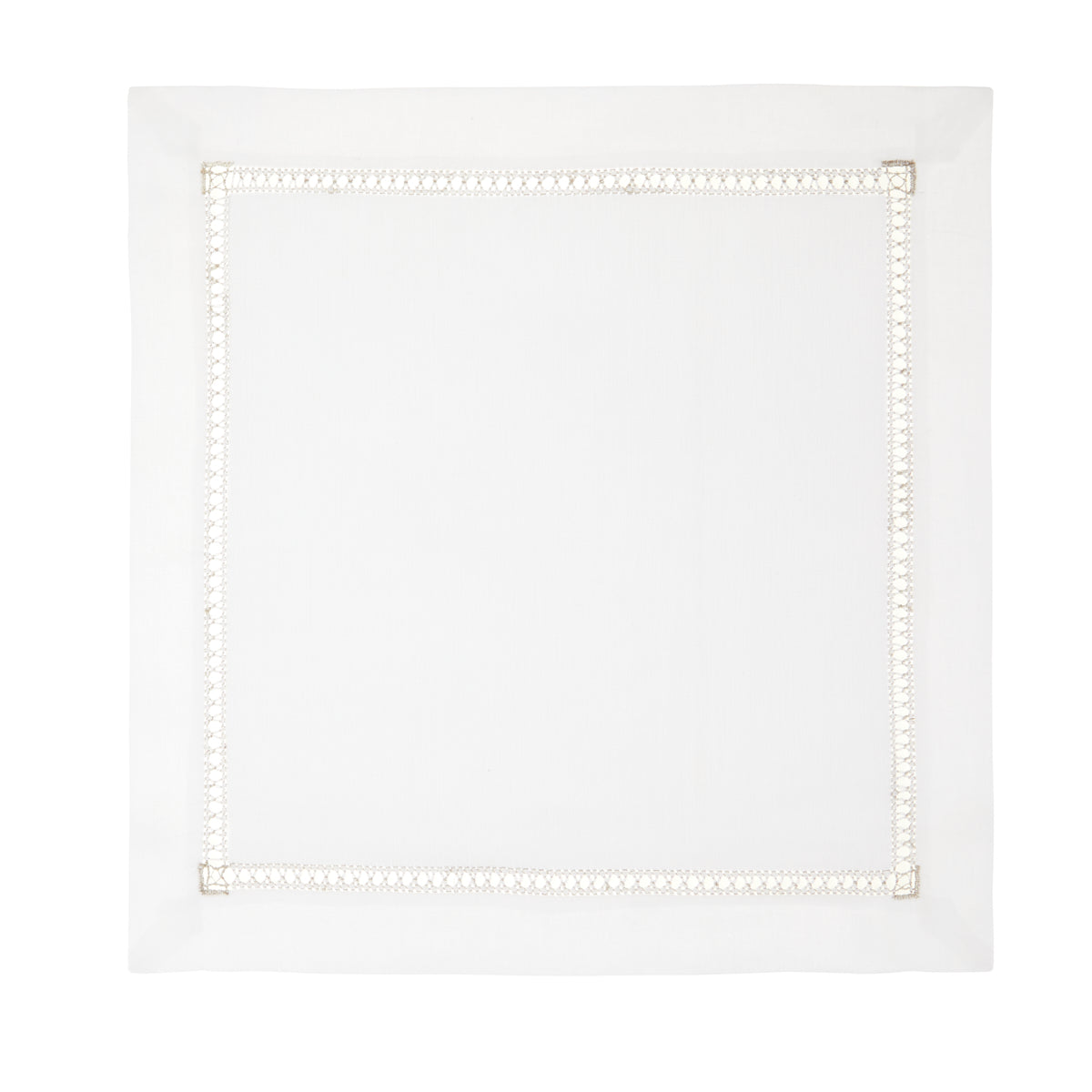 Nina Campbell Placemat - Hemstitch Silver