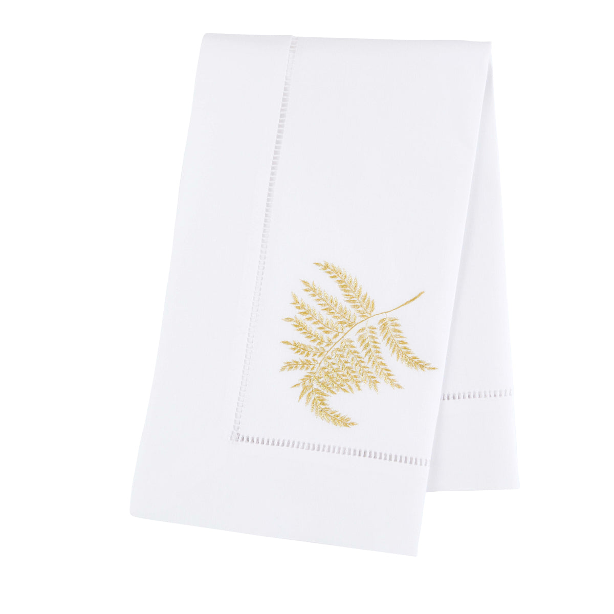Nina Campbell Napkin Fern Gold against a white background