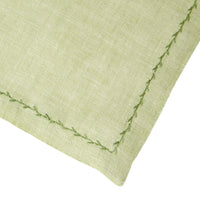 Nina Campbell Feather Stitch Napkin Peridot close up