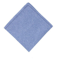 Feather Stitch Napkin Blue against a white background