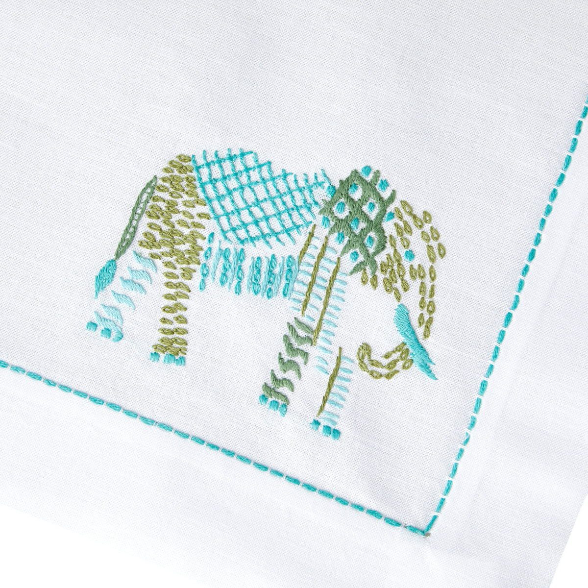 Nina Campbell Safari Napkin Elephant close up