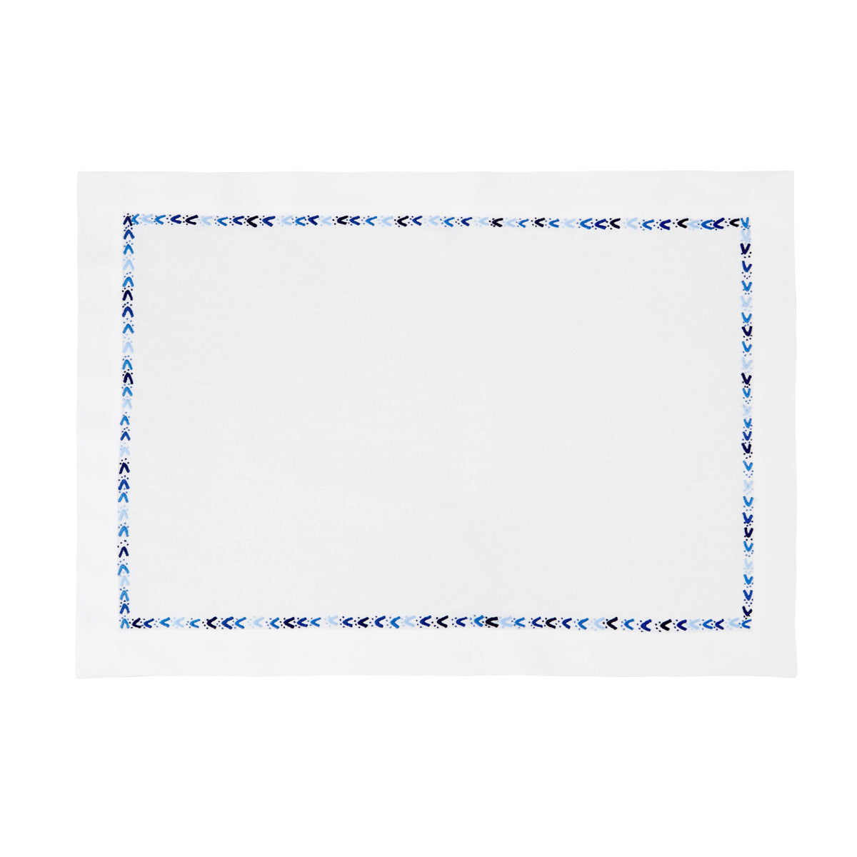 Nina Campbell Ornament Border Placemat Blue against a white background