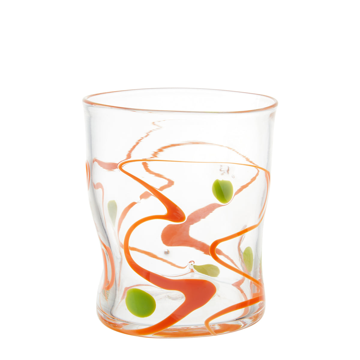 Nina Campbell Wackie Dot Glass Orange against a white background