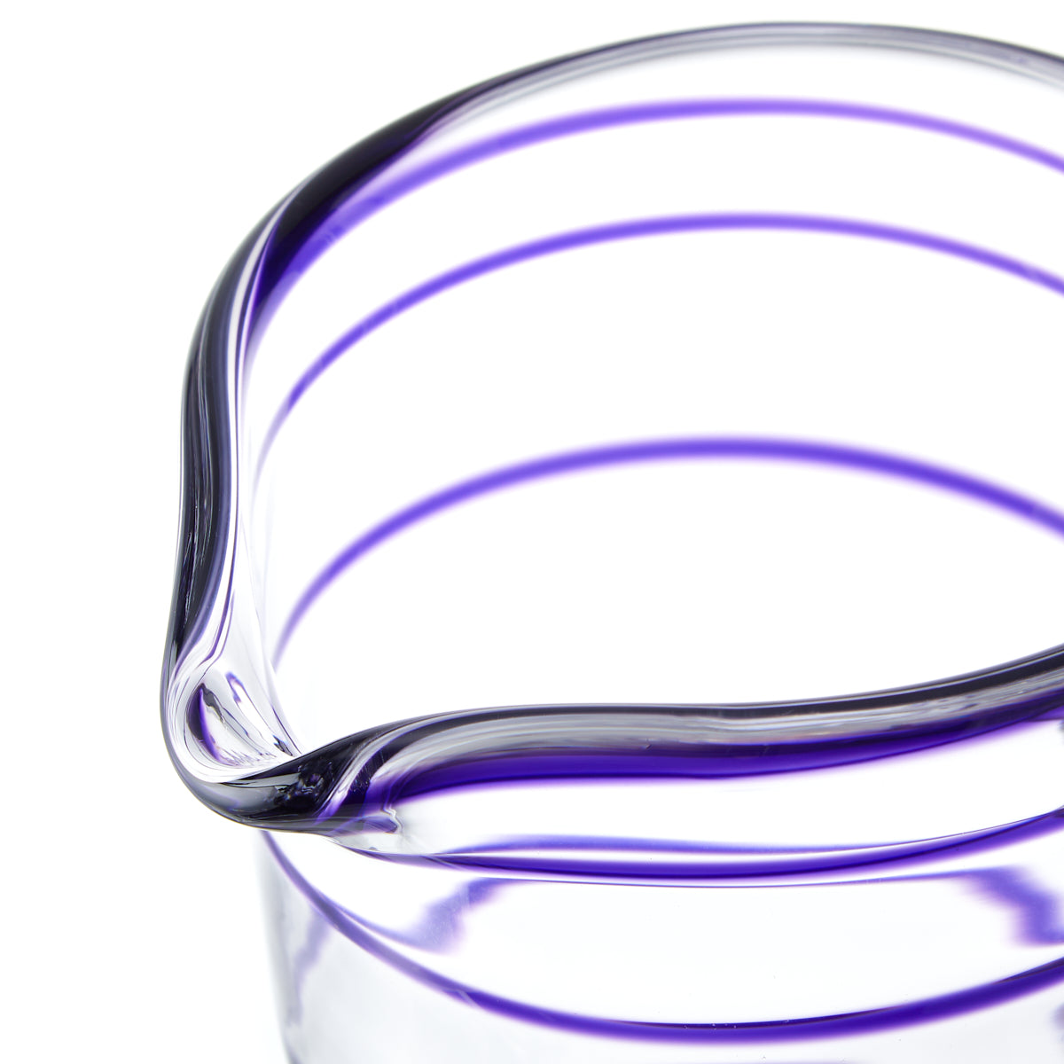 Nina Campbell Swirl Table Jug Large Purple close up rim