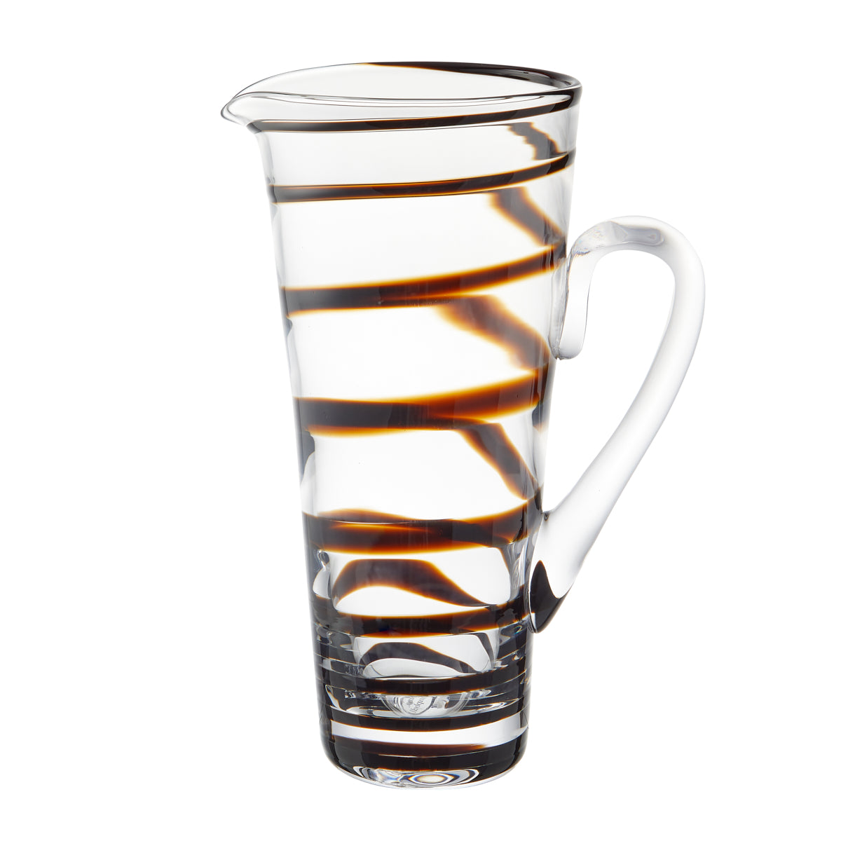 Nina Campbell Swirl Table Jug Large Amber against a white background
