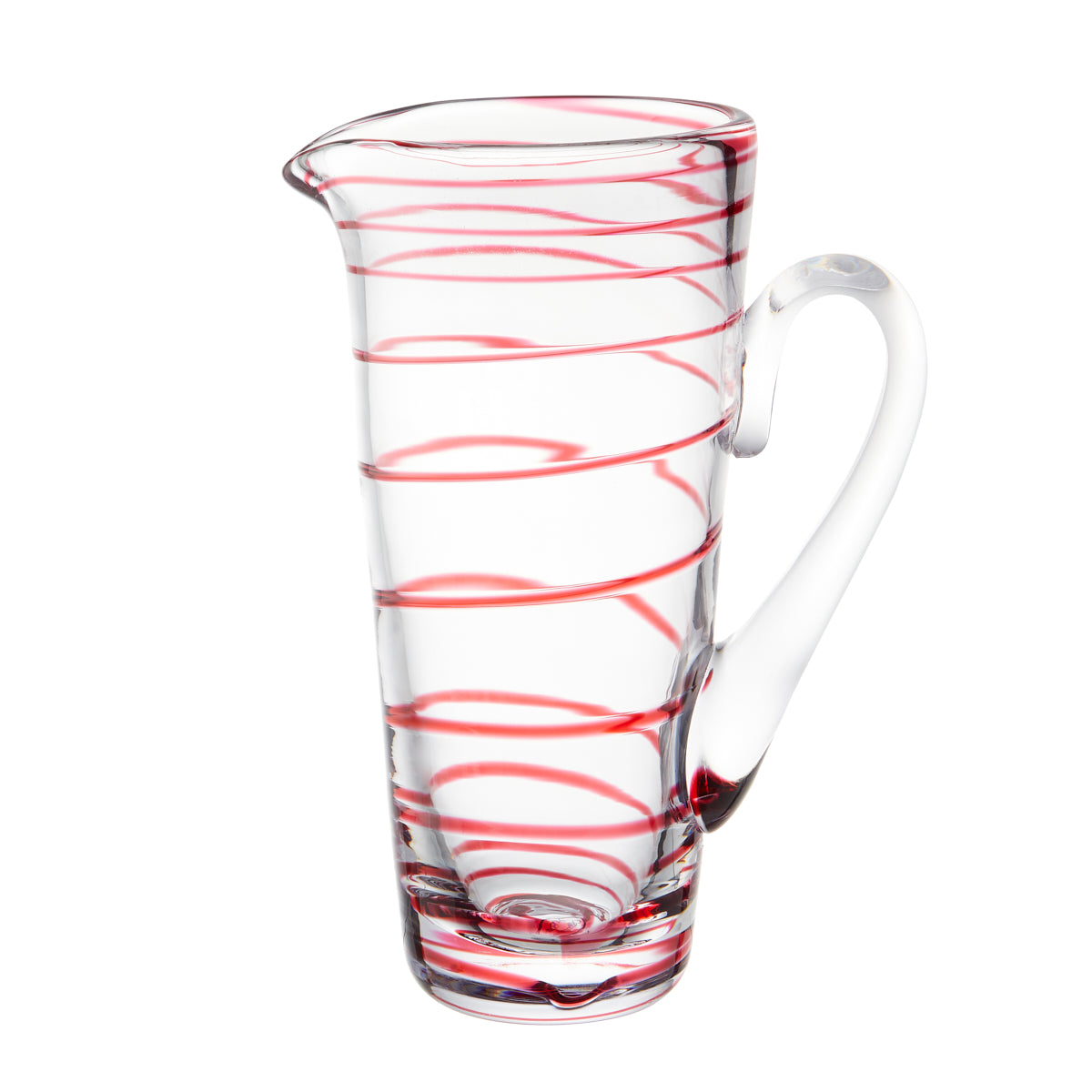 Nina Campbell Swirl Table Jug Large Pink against a white background