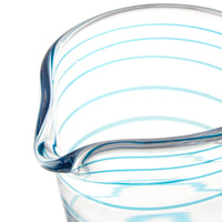 Nina Campbell Swirl Table Jug Large Aqua close up rim