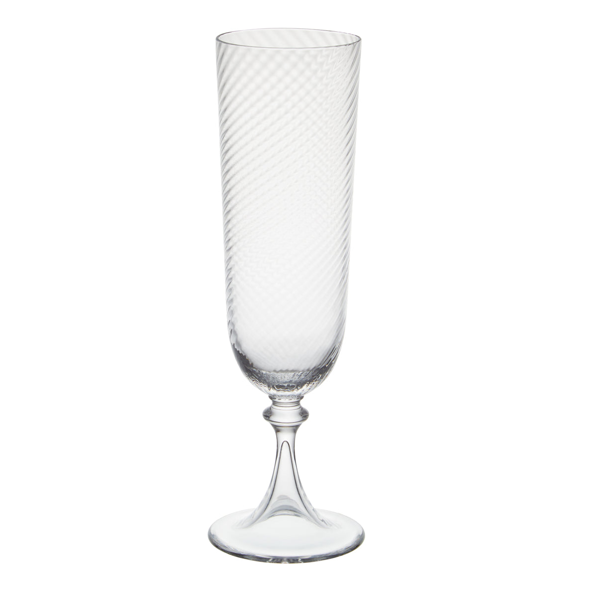 Nina Campbell Champagne glass against a white background
