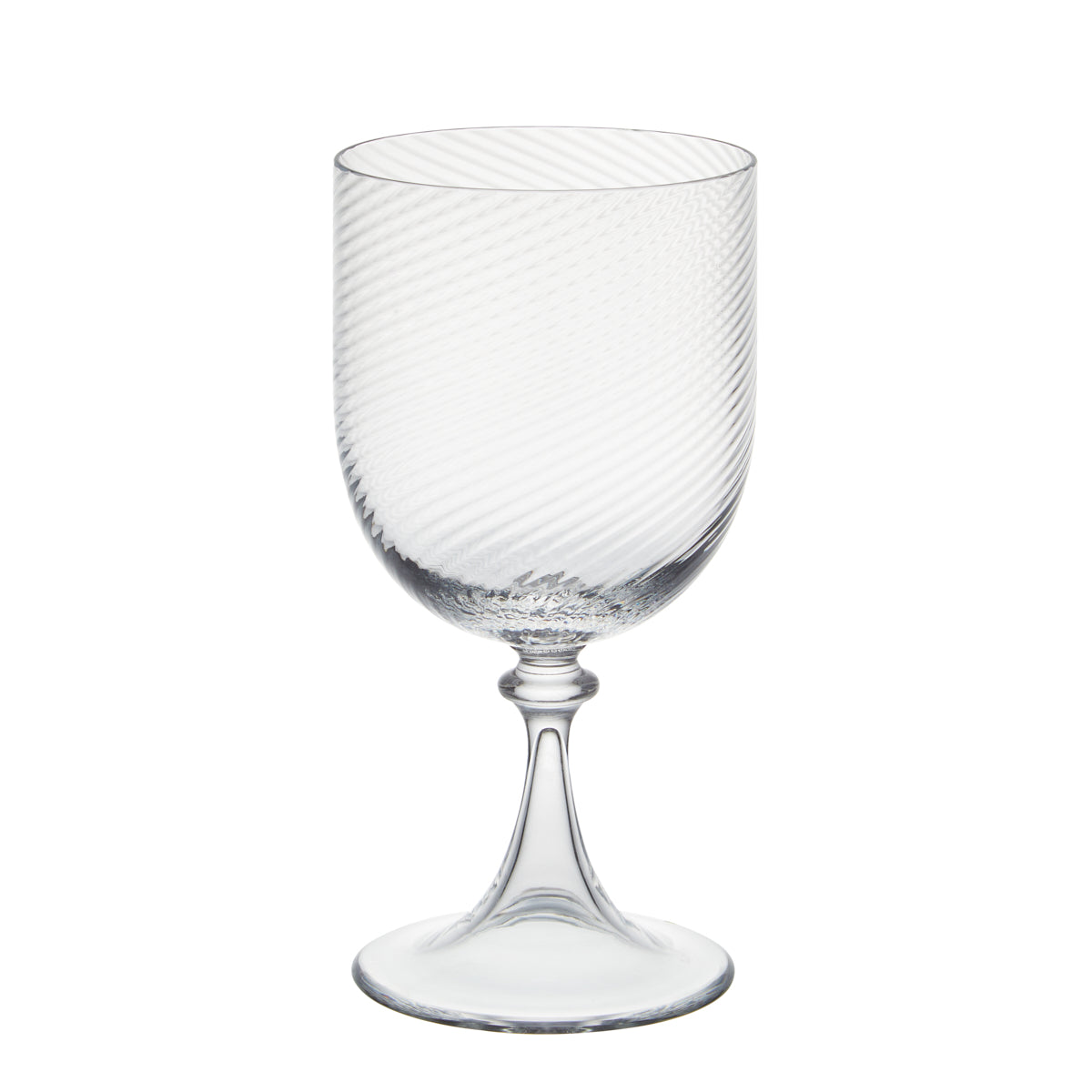 Nina Campbell Murano Water Glass Clear against a white background