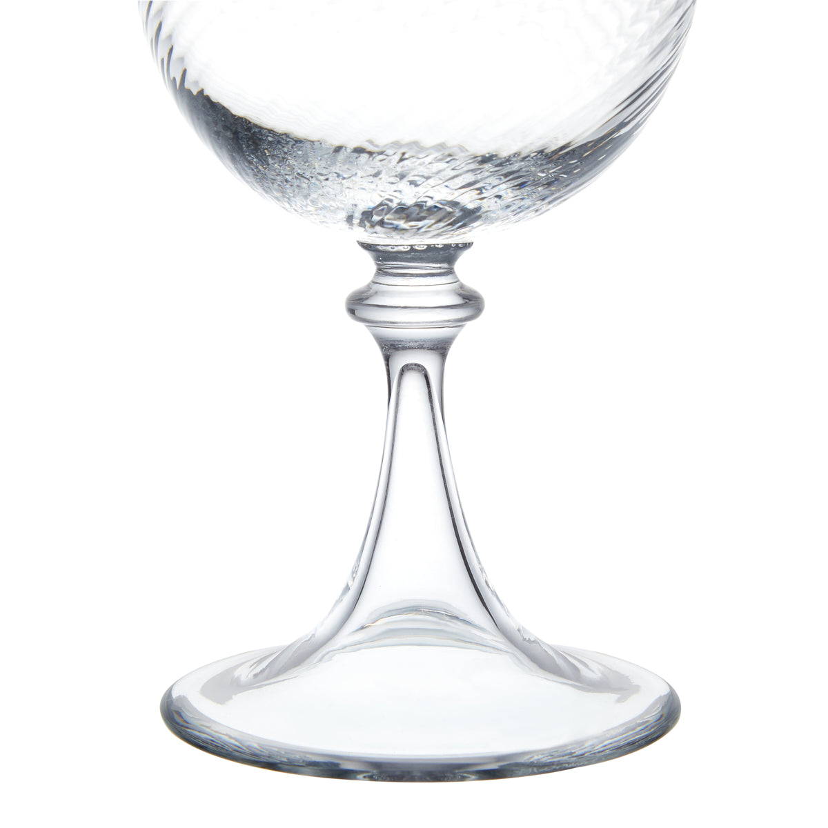 Nina Campbell Murano Water Glass Clear close up handle