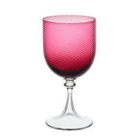 Nina Campbell Murano Water Glass Ruby against a white background