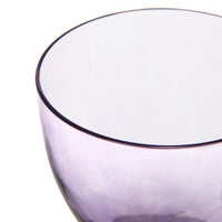 Nina Campbell Jewel Large Wine Glass Amethyst against a white background close up rim