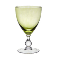 Nina Campbell Jewel Large Wine Glass Peridot against a white background
