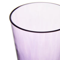 Nina Campbell Jewel Champagne Flute Amethyst against a white background close up rim
