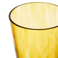 Nina Campbell Jewel Champagne Flute Topaz against a white background close up rim