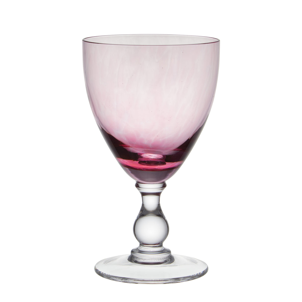 Nina Campbell Jewel Wine Glass Pink Sapphire against a white background