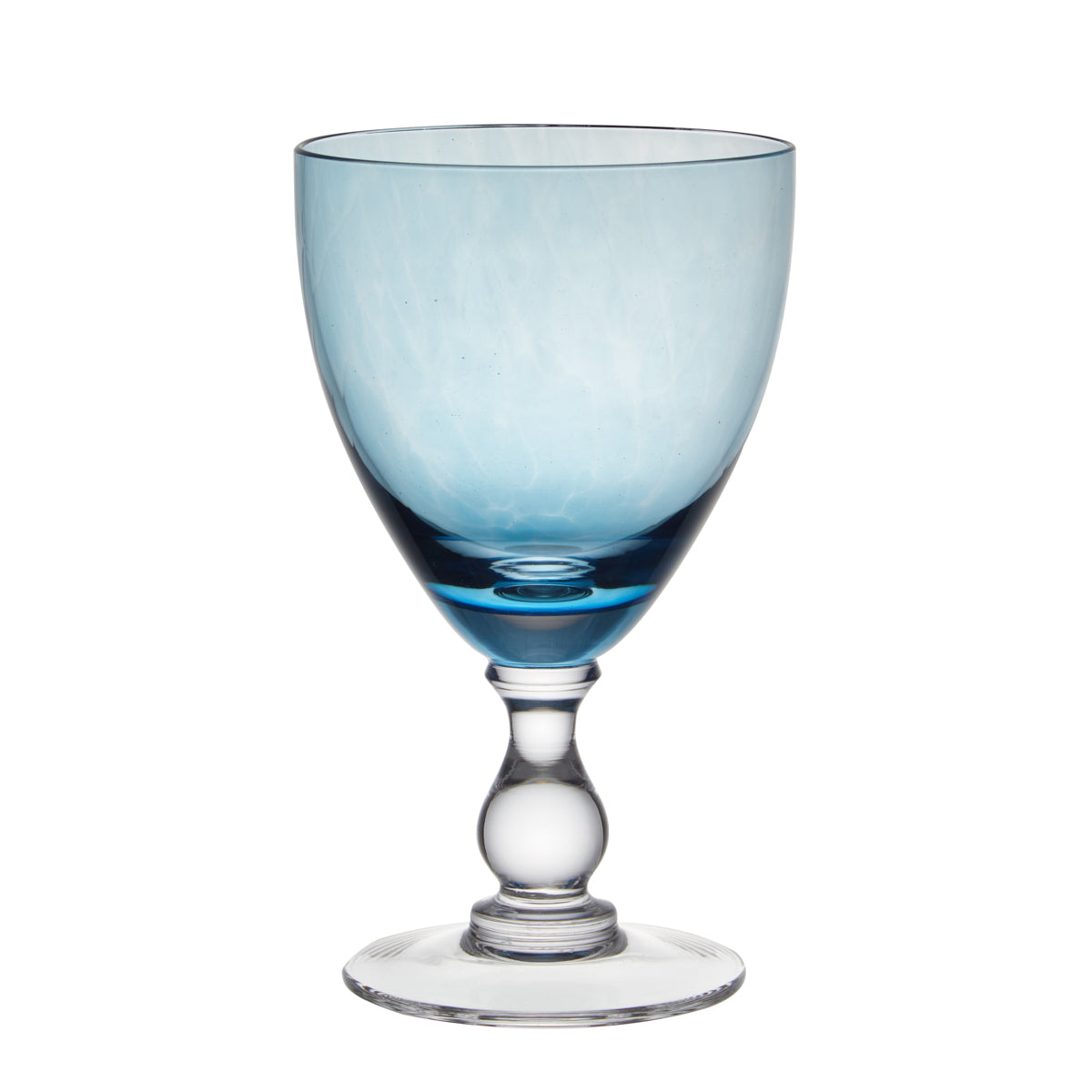 Nina Campbell Jewel Wine Glass Aquamarine against a white background