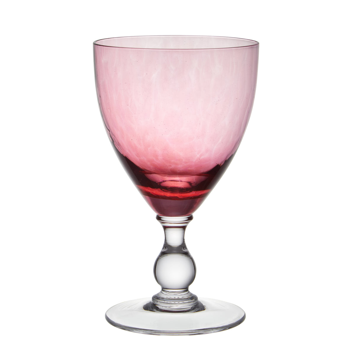 Nina Campbell Jewel Large Wine Glass Pink Sapphire against a white background
