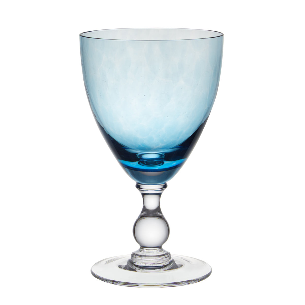 Nina Campbell Jewel Large Wine Glass Aquamarine against a white background