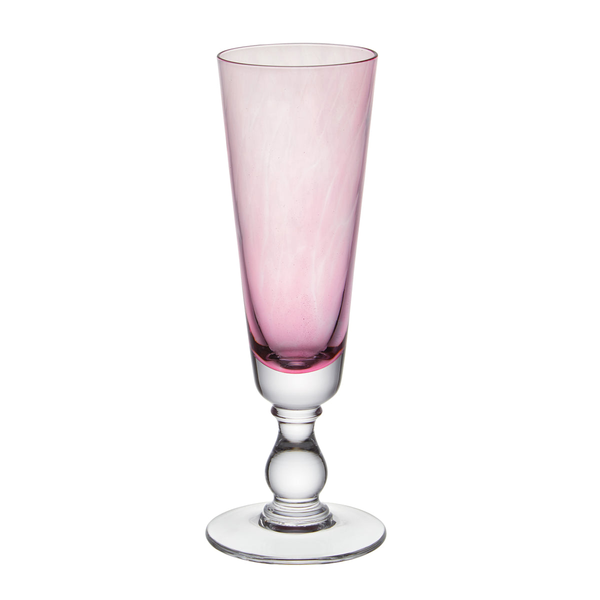Nina Campbell Jewel Champagne Flute Pink Sapphire against a white background
