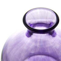 Nina Campbell Amethyst Jewel Bud Vase against a white background close up rim