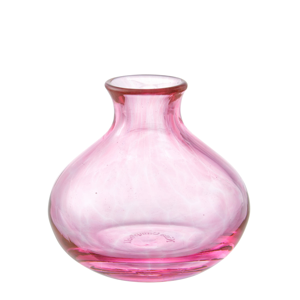 Nina Campbell Jewel Bud Vase Pink Sapphire against a white background