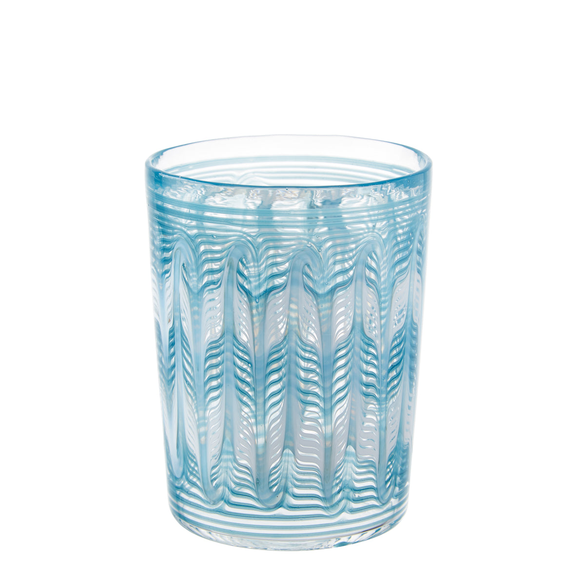 Nina Campbell Small Tumbler - Aqua/White