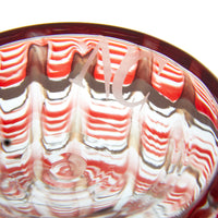 Nina Campbell Small Tumbler - Red/White Ripples
