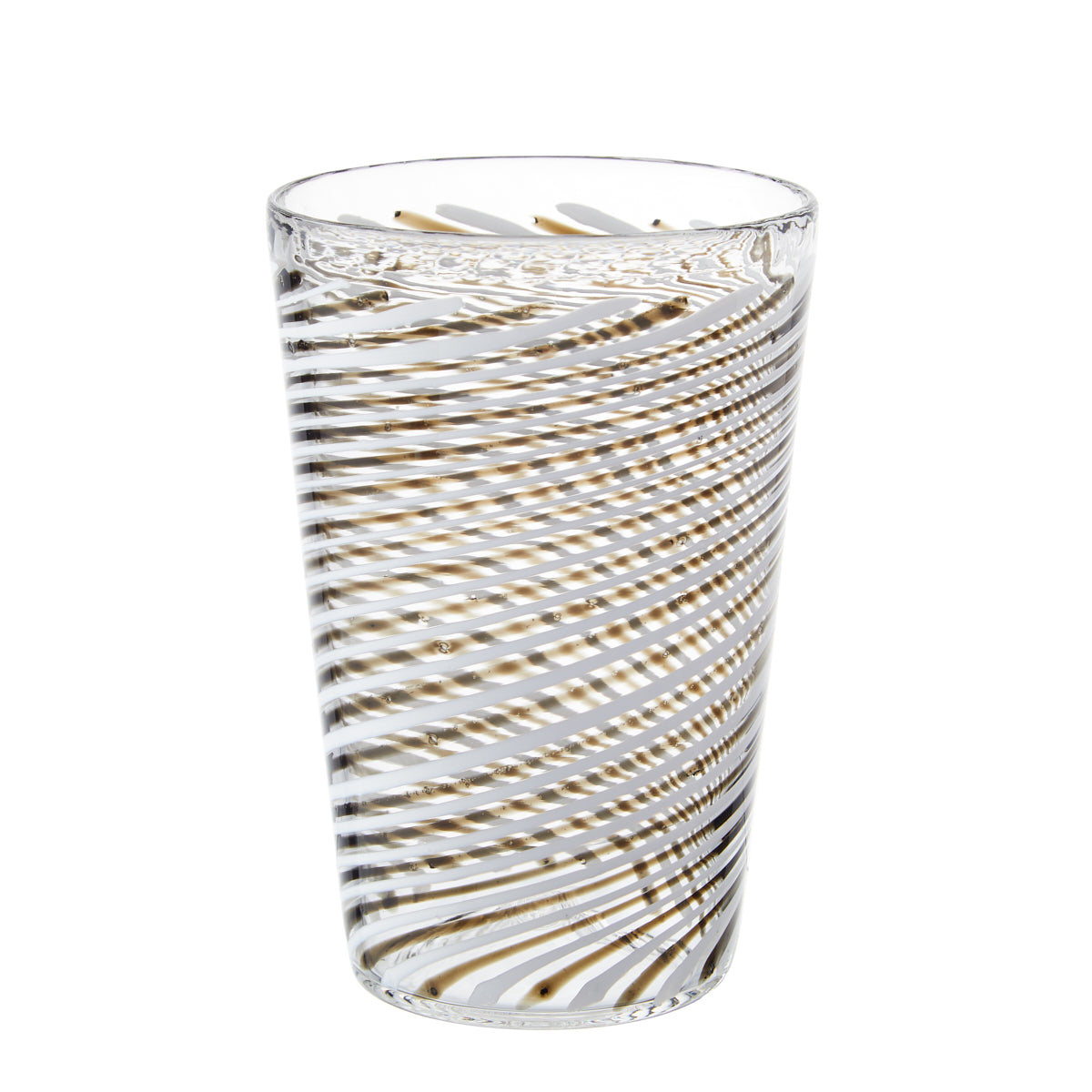 Nina Campbell Large Tumbler Bone/White against a white background