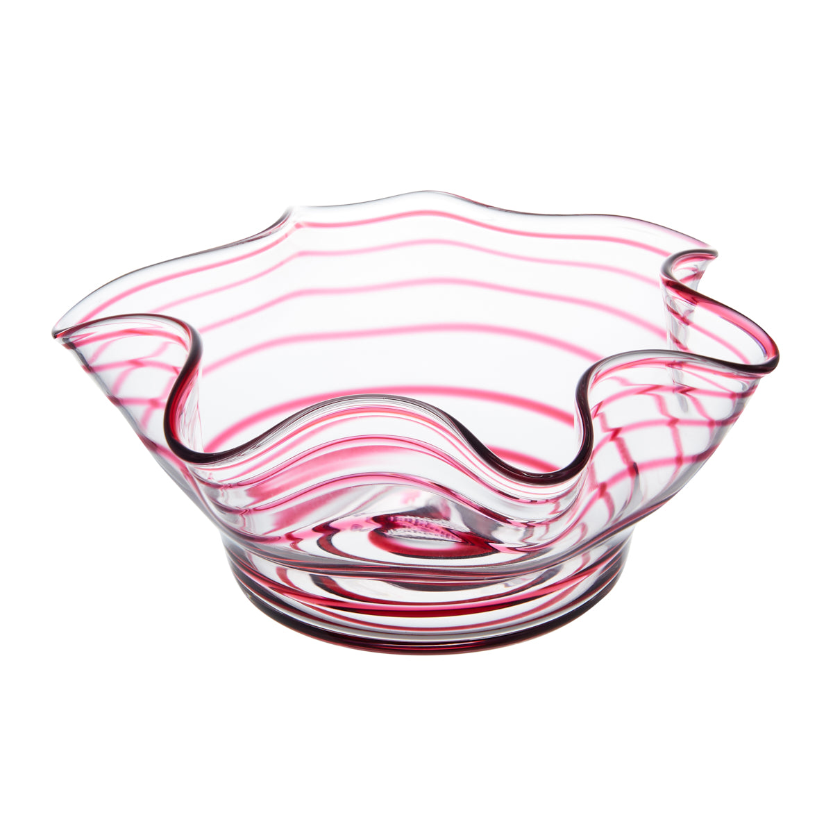 Nina Campbell Swirl Bonbon Bowl Pink against a white background