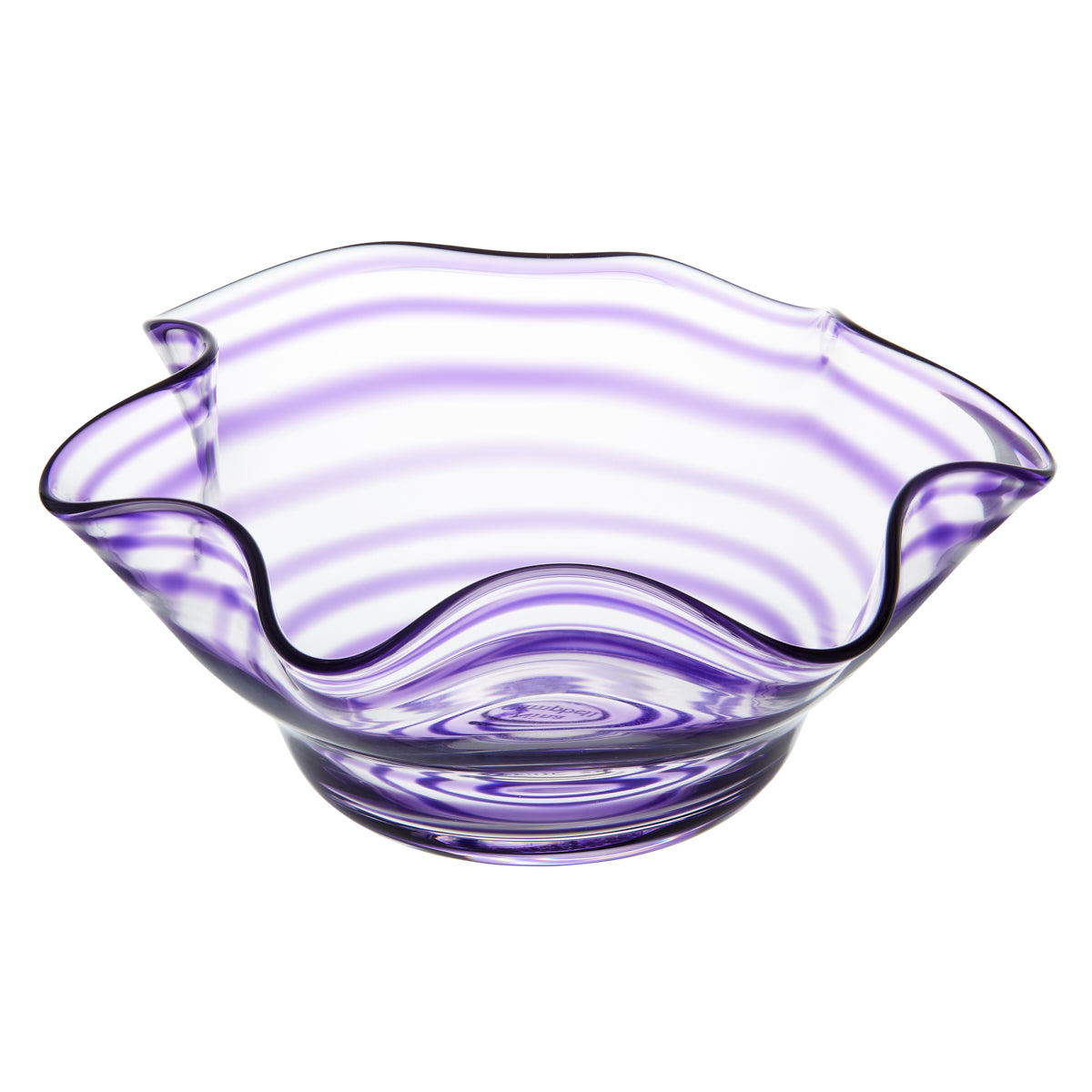 Nina Campbell Swirl Bonbon Bowl Purple against a white background