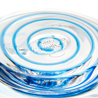 Nina Campbell Swirl Bonbon Bowl Aqua close up label