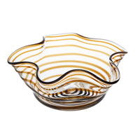 Nina Campbell Swirl Bonbon Bowl Amber against a white background