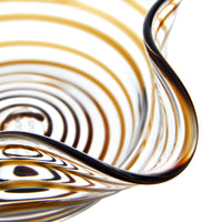 Nina Campbell Swirl Bonbon Bowl Amber close up rim