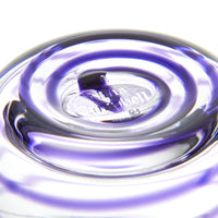 Nina Campbell Swirl Tumbler Purple close up label