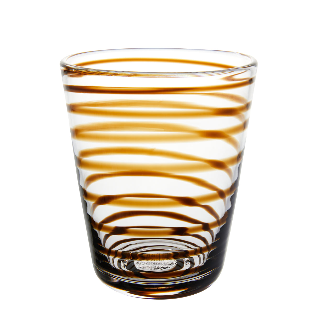 Nina Campbell Swirl Tumbler Amber against a white background