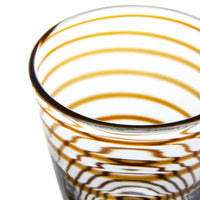 Nina Campbell Swirl Tumbler Amber close up rim