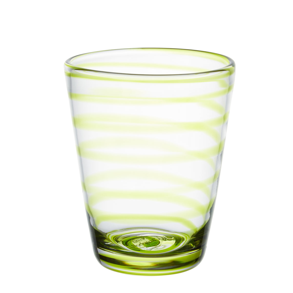 Nina Campbell Swirl Tumbler Green against a white background