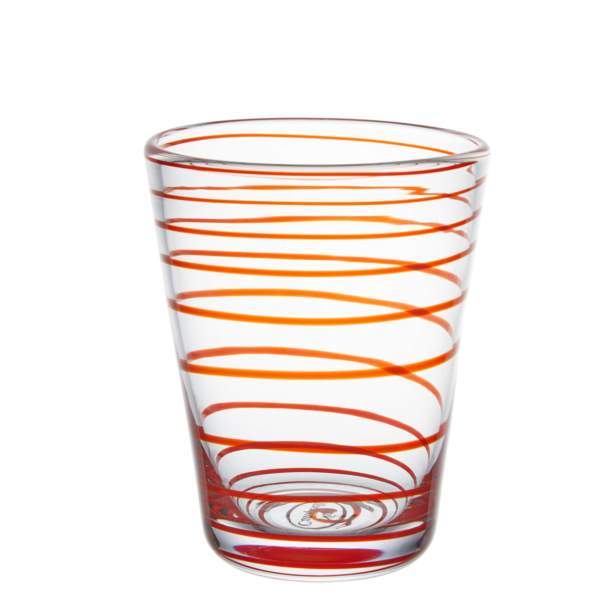 Nina Campbell Swirl Tumbler Orange against a white background