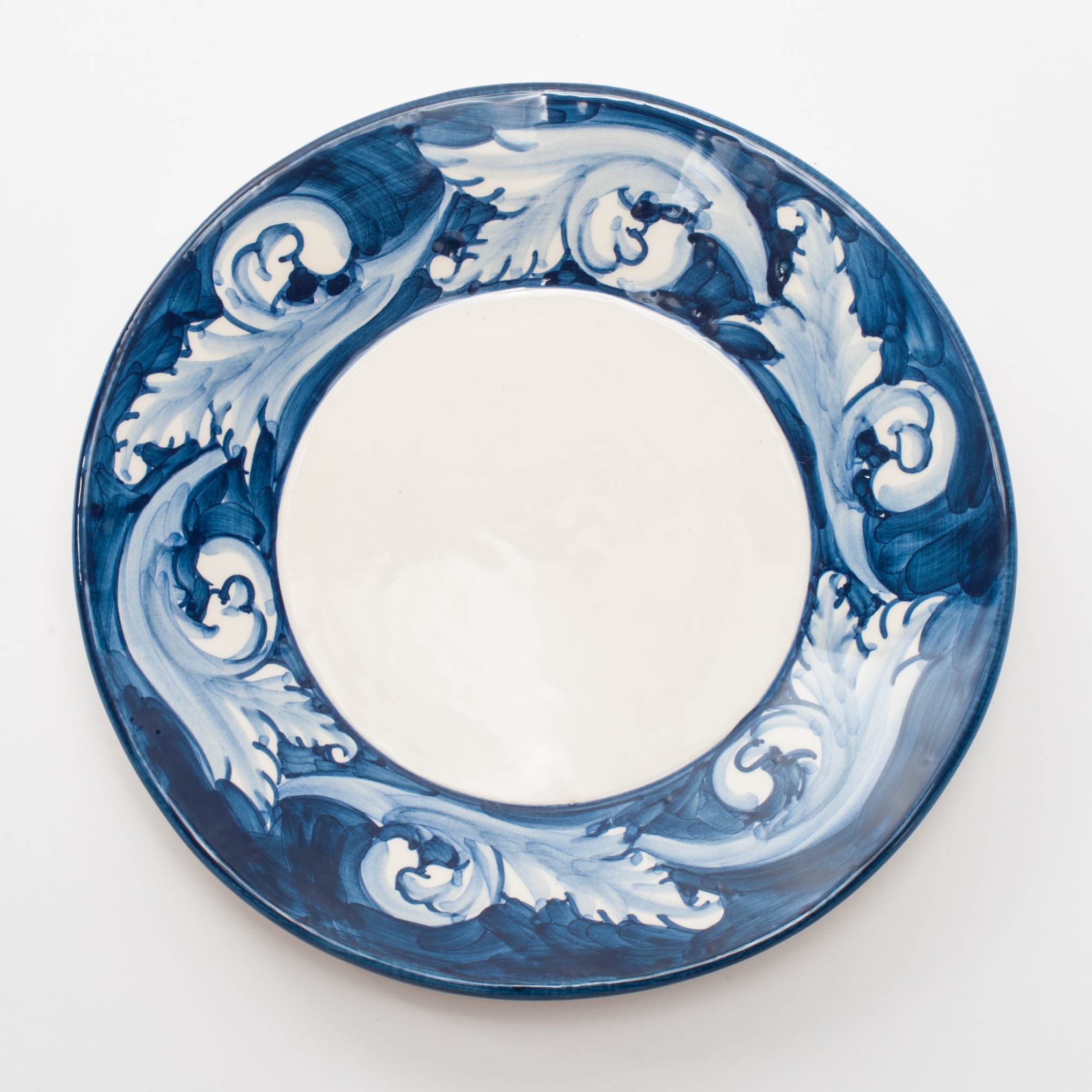 Salad Plate Blue/White Elena