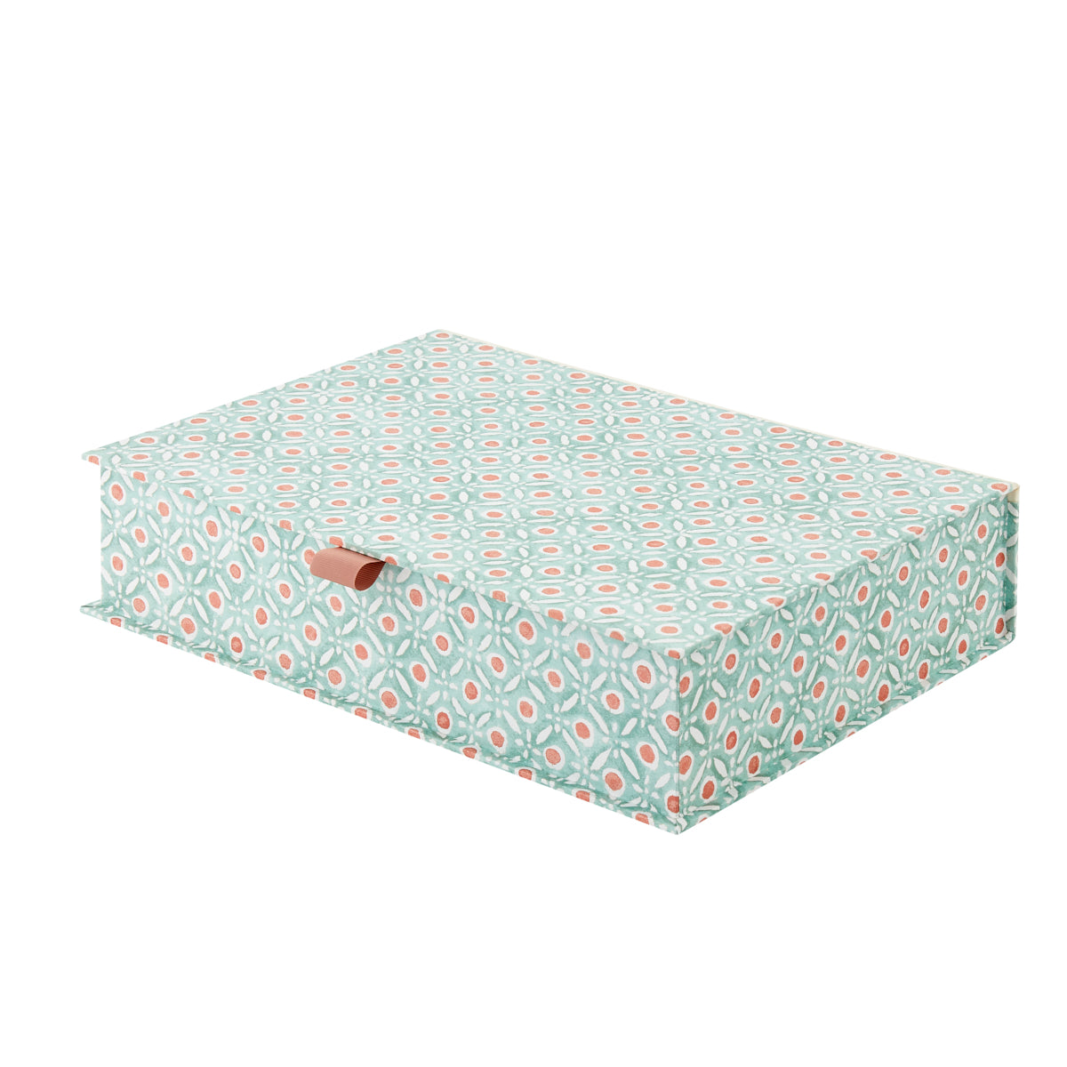 Nina Campbell A5 Keepsake Batik Dots - Coral/Aqua