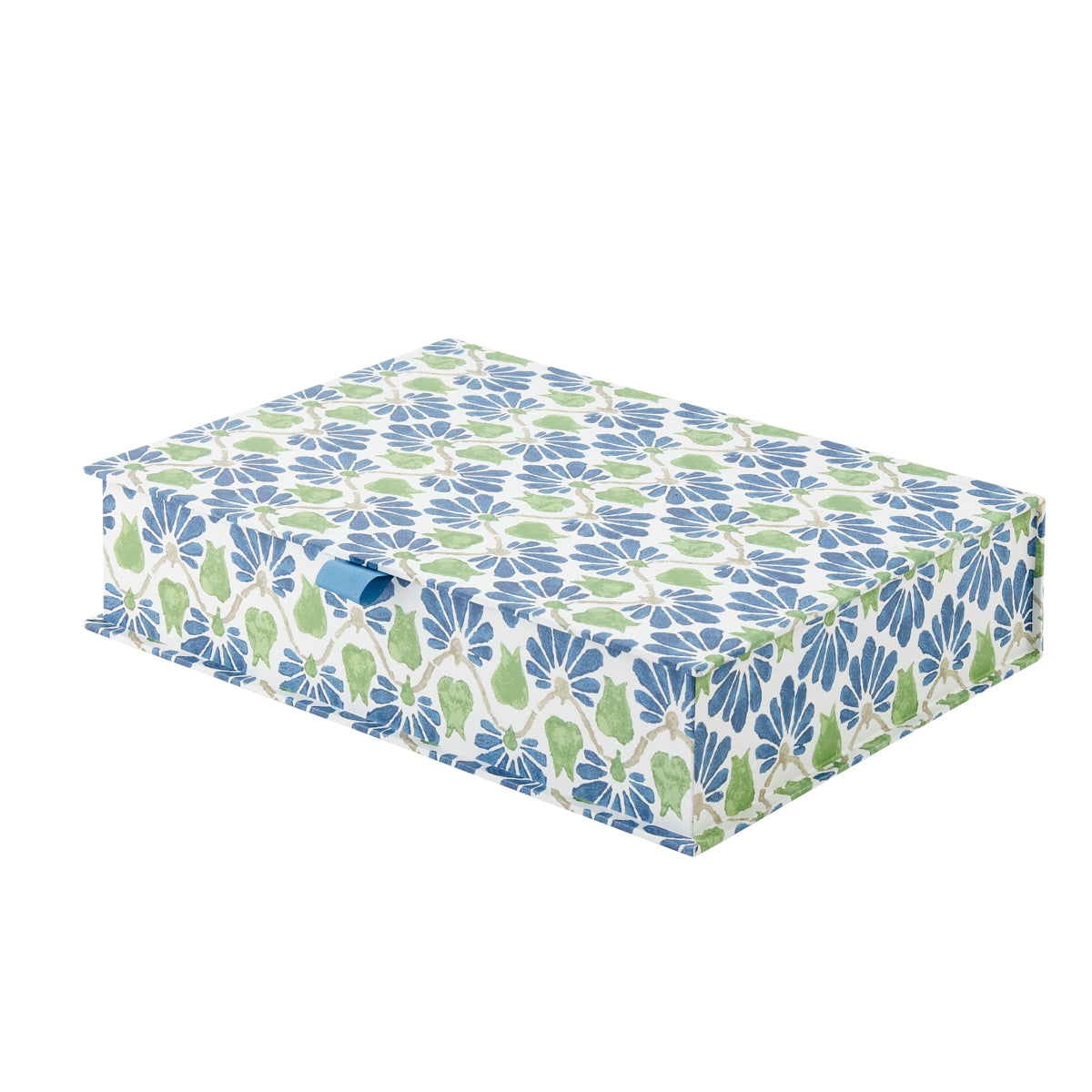 A4 Boxfile Ginko Tulips Blue/Green