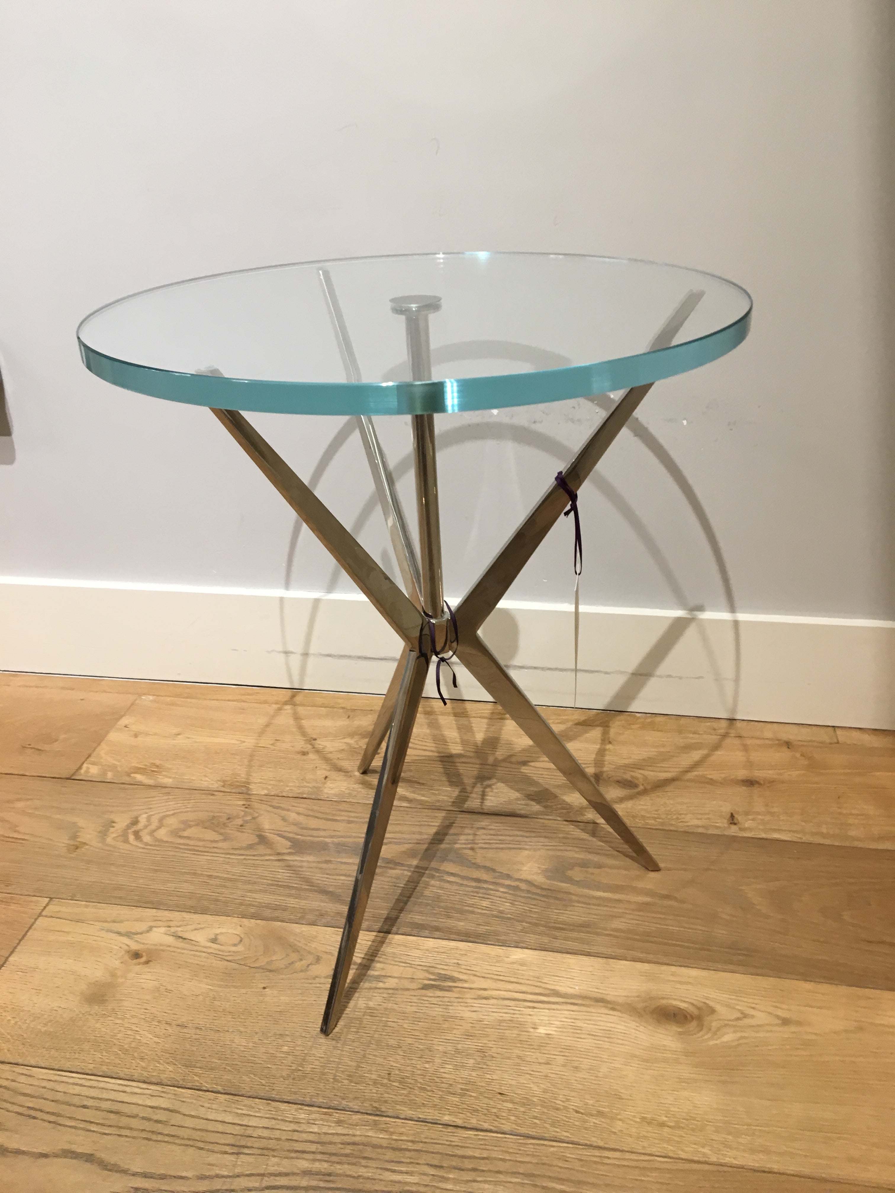 Arthur Circular End Table in Nickel