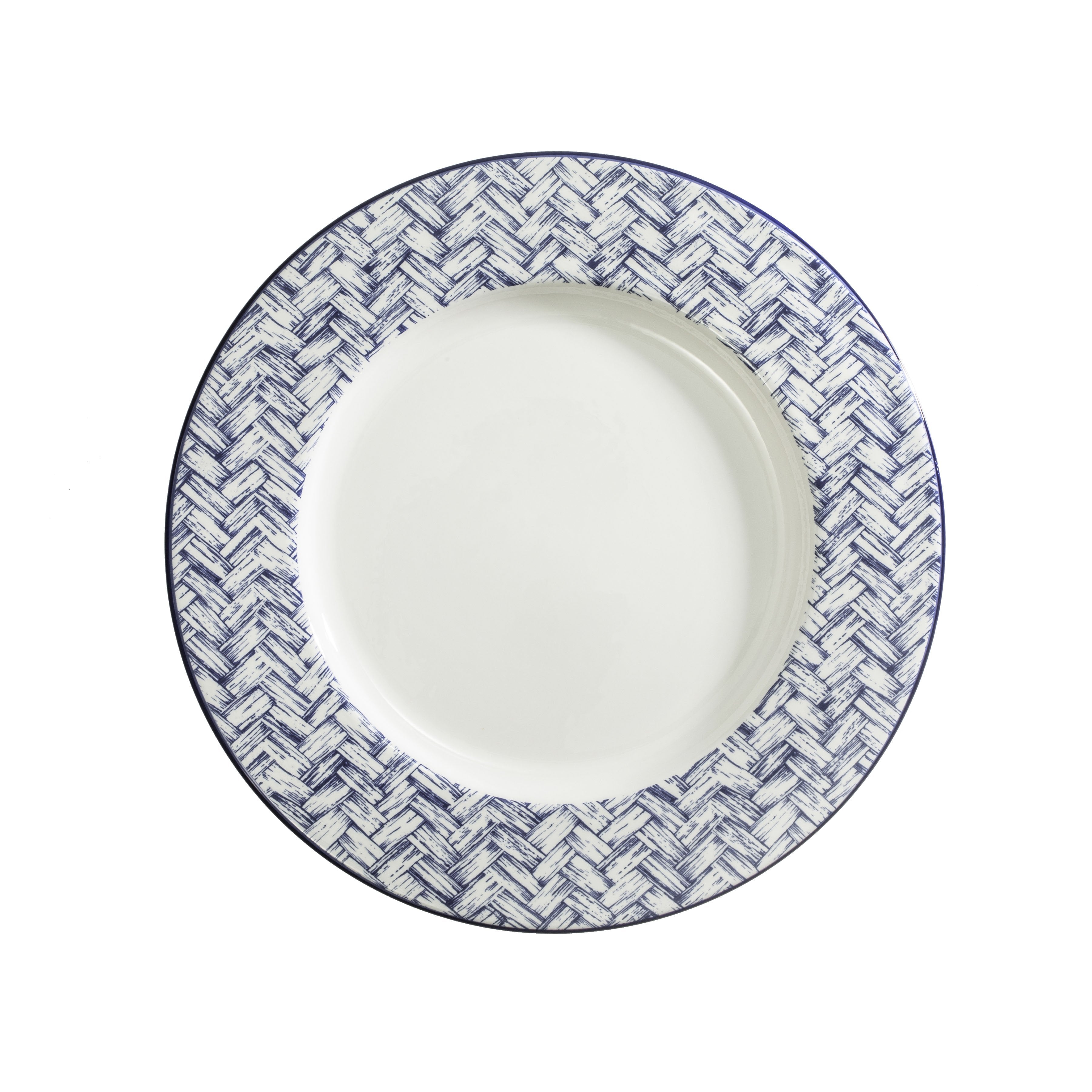 Basket Weave Blue Charger
