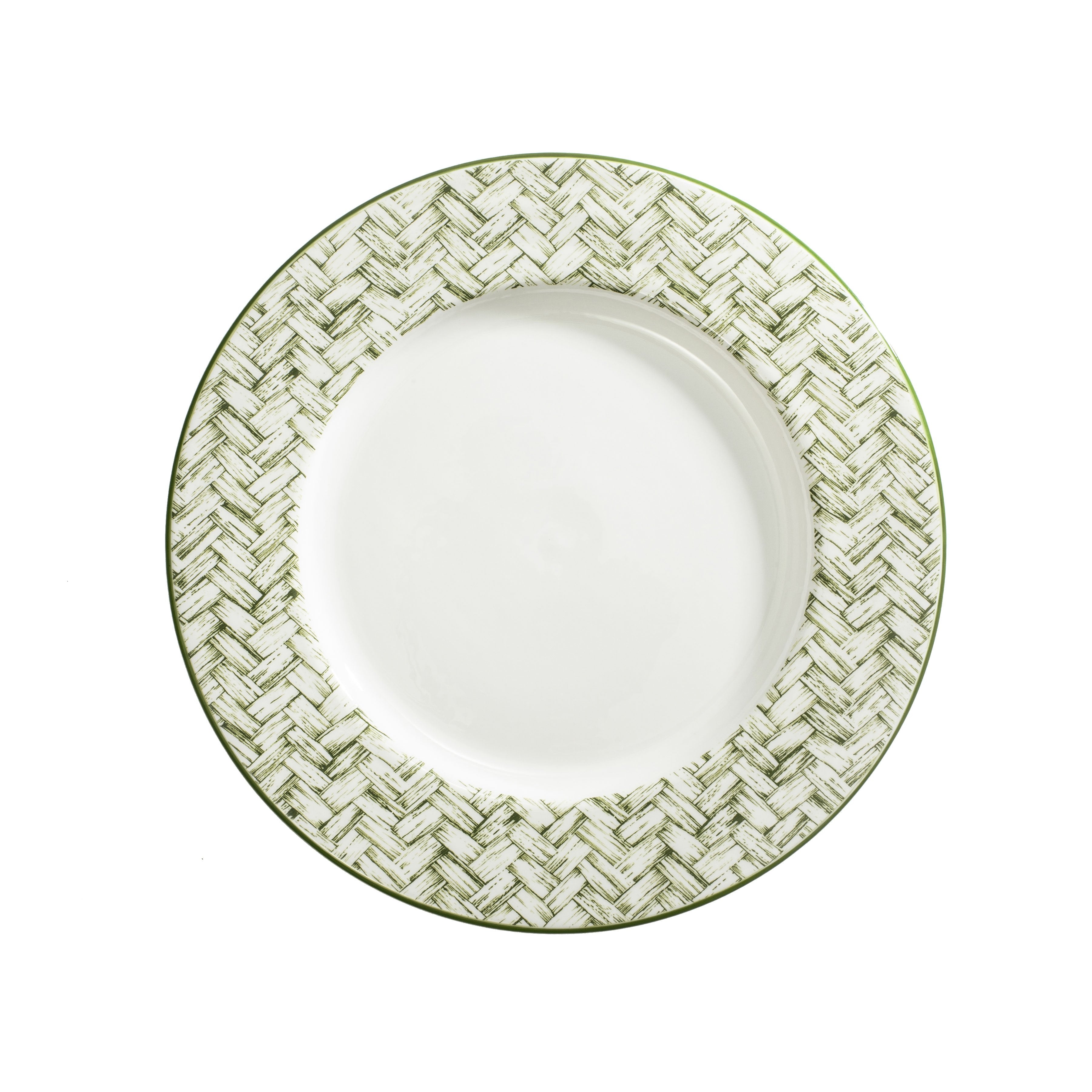 Marguerite Basket Weave 13" Charger Green