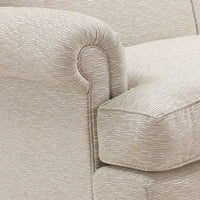 Nina Campbell Chambers Sofa in a light fabric arm detail shot