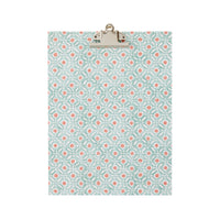 A4 Clipboard Batik Dots Coral/Aqua