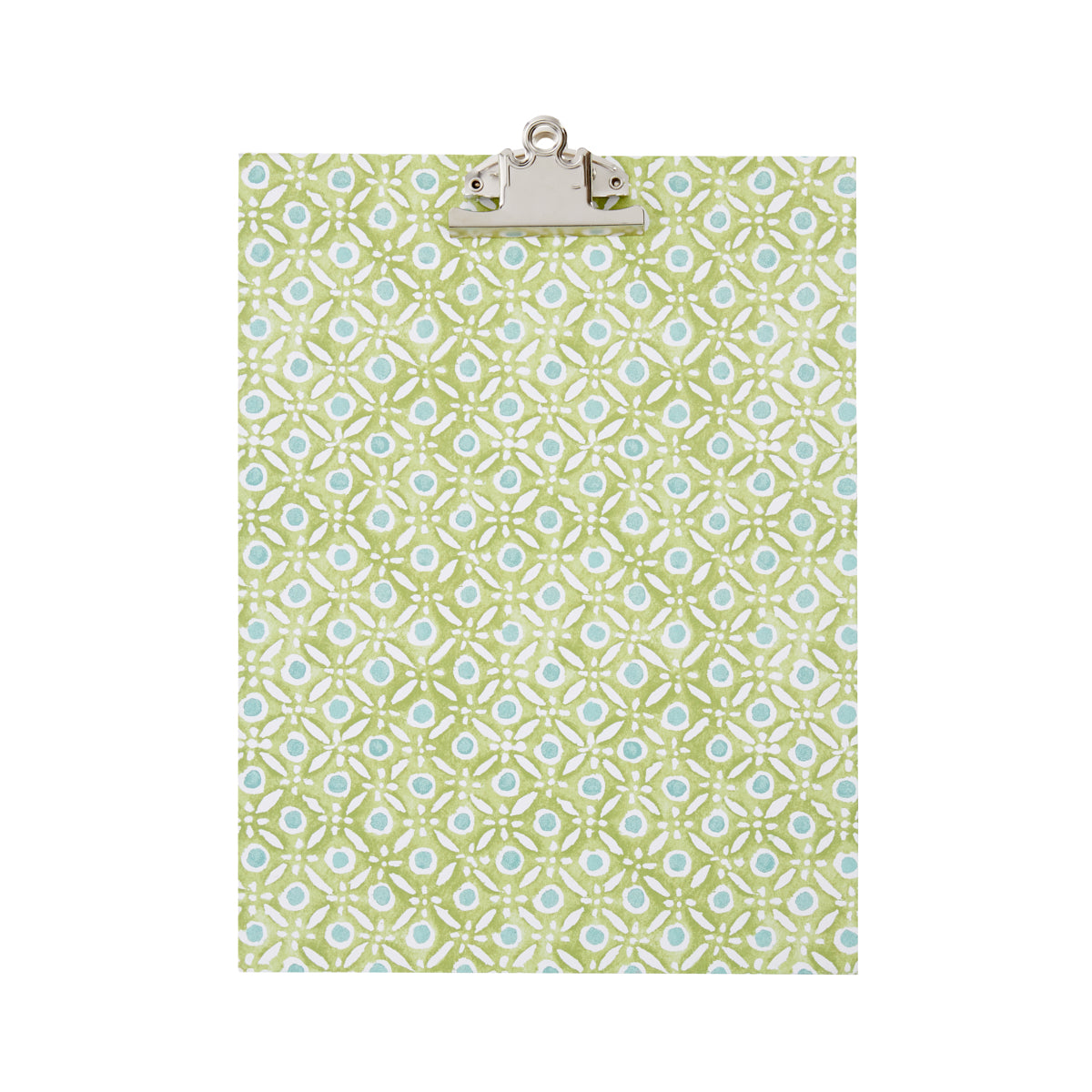 A4 Clipboard Batik Dots Green/Aqua
