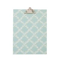 A4 Clipboard Bud Trellis Aqua